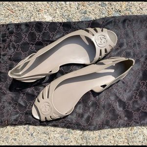 Gucci rubber ballet flats